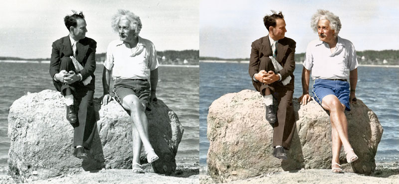 Albert-Einstein,-summer-1939---Nassau-Point,-Long-Island,-NY-edvos-comparison
