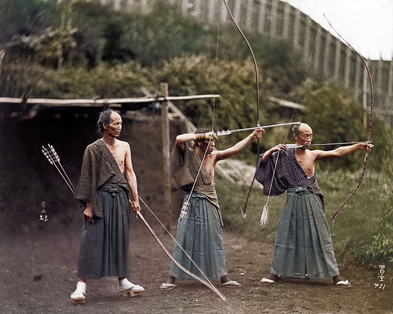 Kyudoka--Japanese-Archers-c1860-photo-chopshop