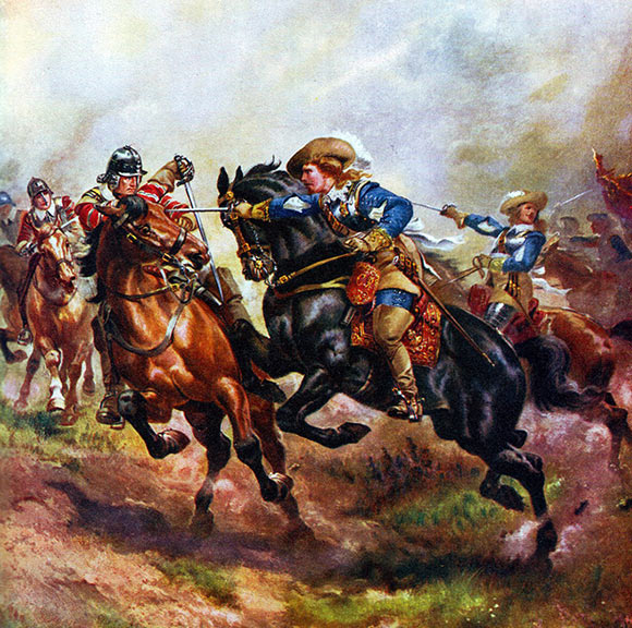 prince-ruperts-cavalry-charging-at-edgehill-1642-by-Harry-Payne-580